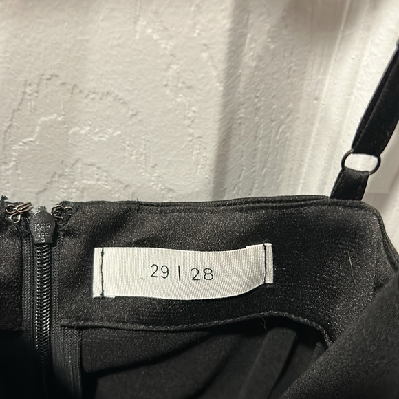 Classy Black Satin Dress - Cowl Neck - Picture 3 of 5